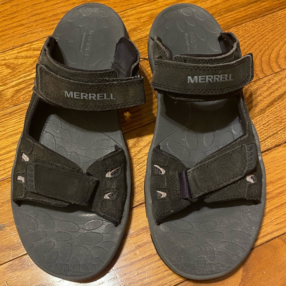Mens Merrell Black Moab Drift Strap Hiking Trail Sandals Size 12 J24479‎